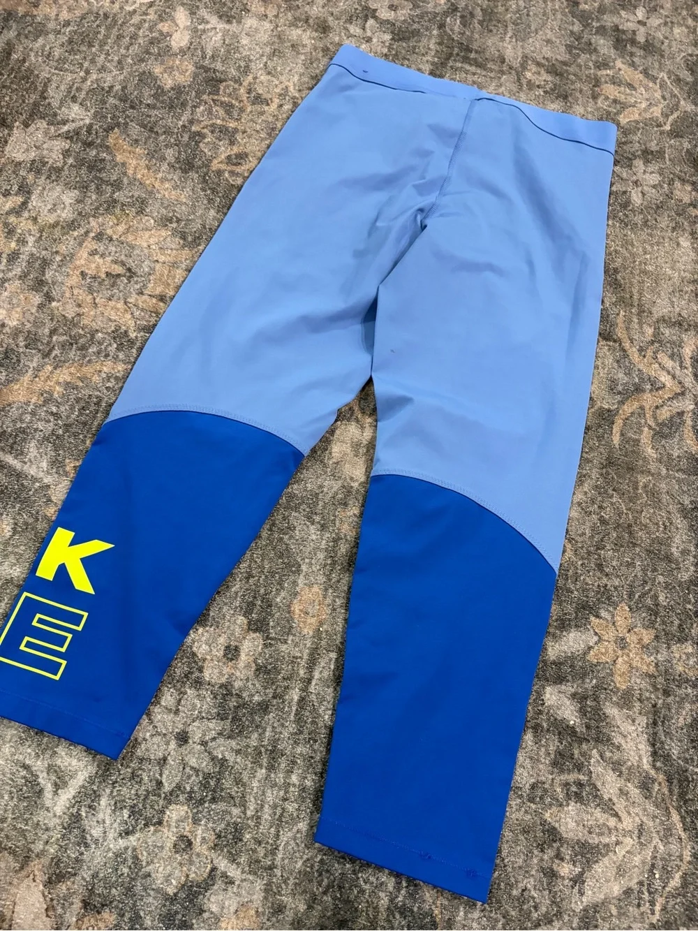 Boys' Blue Colorblocked Compression Tights